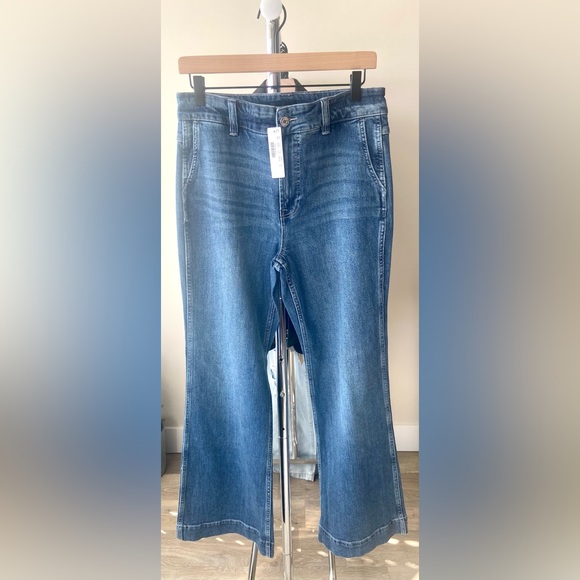 29 🔖 J.Crew Jeans High Rise Wide Leg Trouser Pants Light Lagoon Blue K5200 - Picture 10 of 14